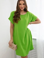Šaty s vreckami svetlozelené