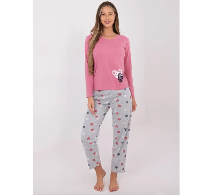 Piżama DU PI FP model 21800498 różowy - FPrice Piżama DU PI FP model 21800498 różowy - FPrice