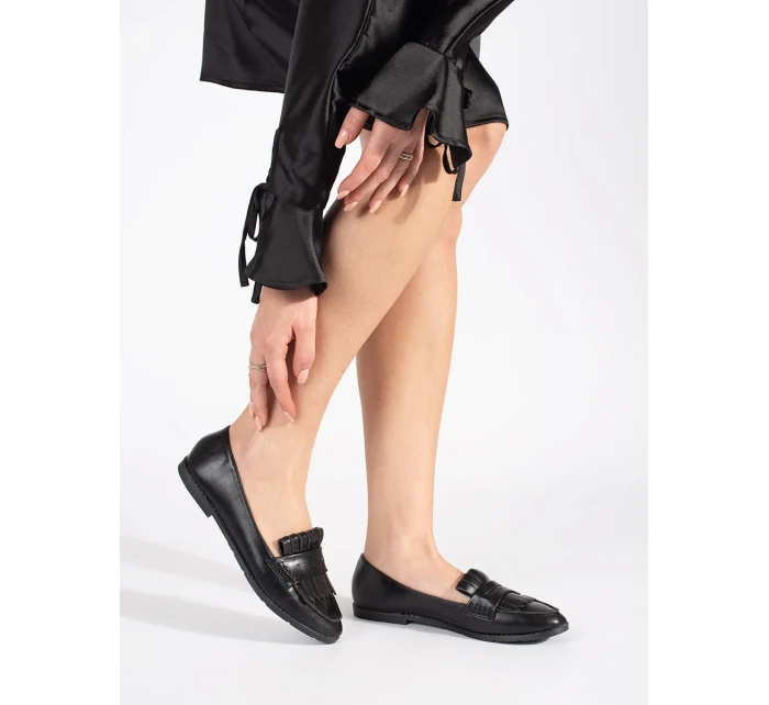 Trendy mokasíny dámské černé bez podpatku Trendy mokasíny dámské černé bez podpatku