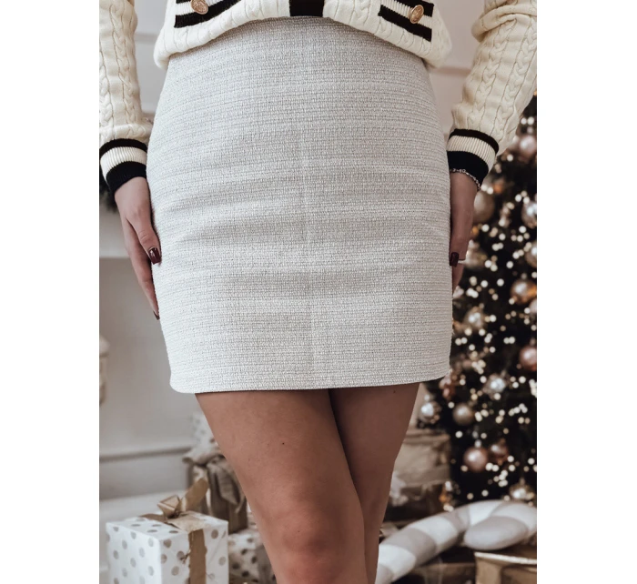 FashionStreet CY0470 béžová dámska mini sukňa OVADA