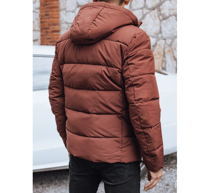 Pánská prošívaná zimní bunda s kapucí šedá Dstreet model 21991480 - FashionStreet