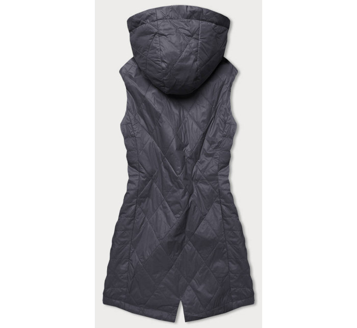 Tmavě šedá lehká dámská vesta s kapucí model 17055773 - ATURE