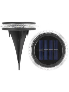 SOLÁRNE DISKOVÉ LAMPY PRE MONTÁŽ NA ZEM ALEBO NA STENU 2KS