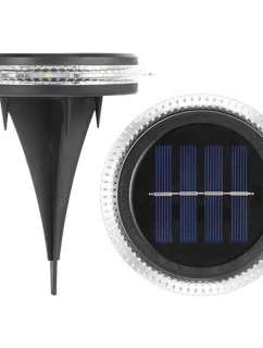 SOLÁRNE DISKOVÉ LAMPY PRE MONTÁŽ NA ZEM ALEBO NA STENU 2KS