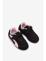 Dětské sportovní boty s přezkou Černo růžové Perrin Dětské sportovní boty s přezkou Černo růžové Perrin