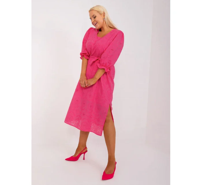 LK SK 509350 šaty.25 tmavo ružová