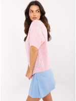 Sweter MI SW model 20863097 jasny różowy - FPrice Sweter MI SW model 20863097 jasny różowy - FPrice