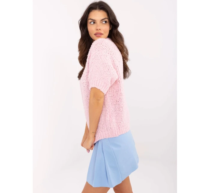 Sweter MI SW model 20863097 jasny różowy - FPrice Sweter MI SW model 20863097 jasny różowy - FPrice