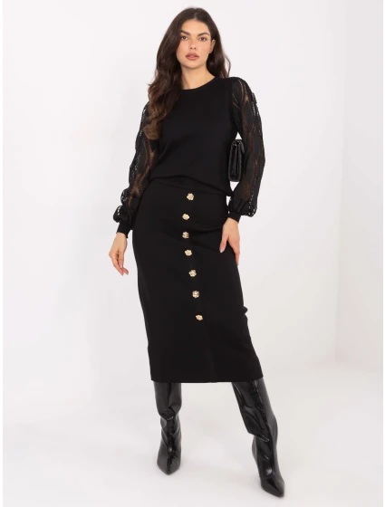 Spódnica PM SD model 21787922 czarny - FPrice Spódnica PM SD model 21787922 czarny - FPrice