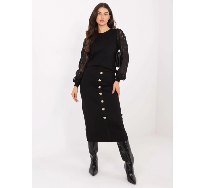 Spódnica PM SD model 21787922 czarny - FPrice Spódnica PM SD model 21787922 czarny - FPrice