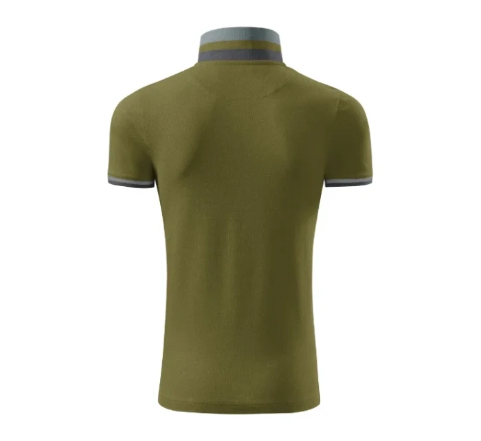 Polokošeľa Collar Up avokádovo zelená