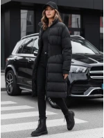 Dámská zimní dlouhá prošívaná bunda černá Dstreet model 21980641 - FashionStreet