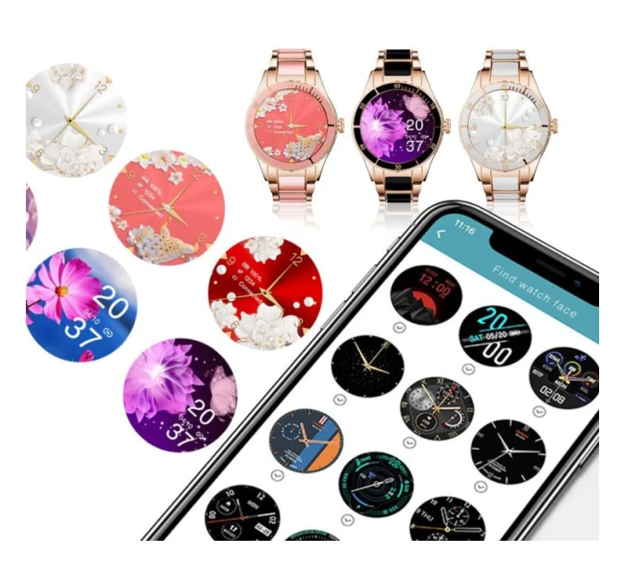 Dámské chytré hodinky Pink model 21804951 - RUBICON Dámské chytré hodinky Pink model 21804951 - RUBICON