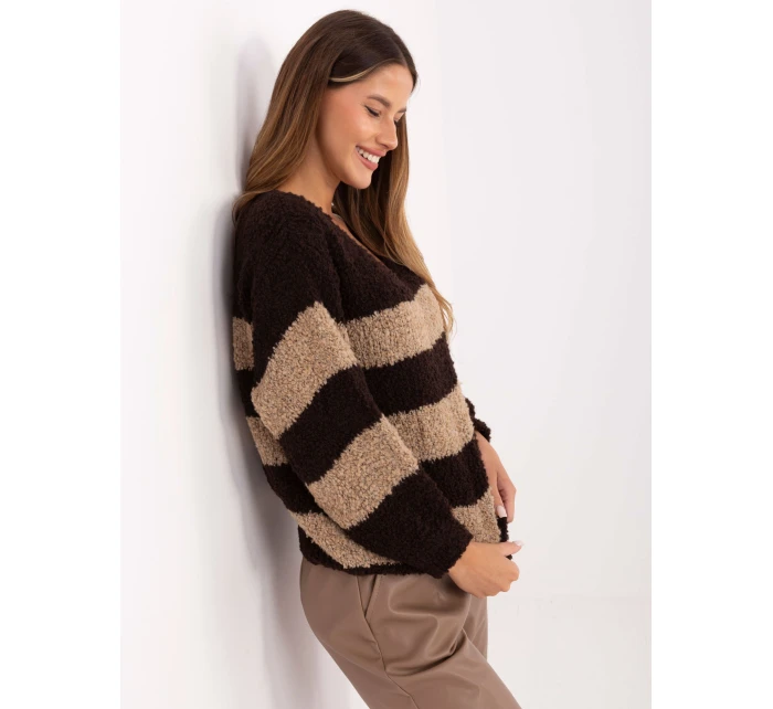 Jumper MI SW WK3031.22 tmavohnedý Jumper MI SW WK3031.22 tmavohnedý