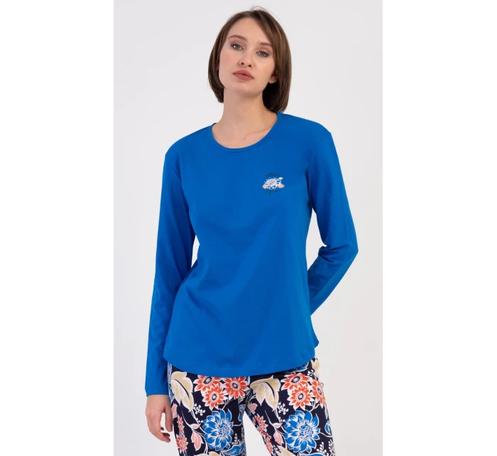 Dámske dlhé pyžamo Kvety Dámske dlhé pyžamo Kvety