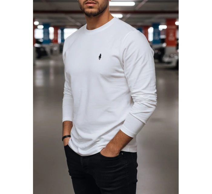 Pánské bílé tričko s dlouhým rukávem Dstreet model 21971872 - FashionStreet Pánské bílé tričko s dlouhým rukávem Dstreet model 21971872 - FashionStreet