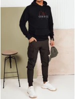 Pánská mikina s kapucí černá model 21976126 - Dstreet