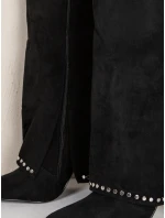 Dámské semišové černé kozačky Dstreet model 21995554 - FashionStreet