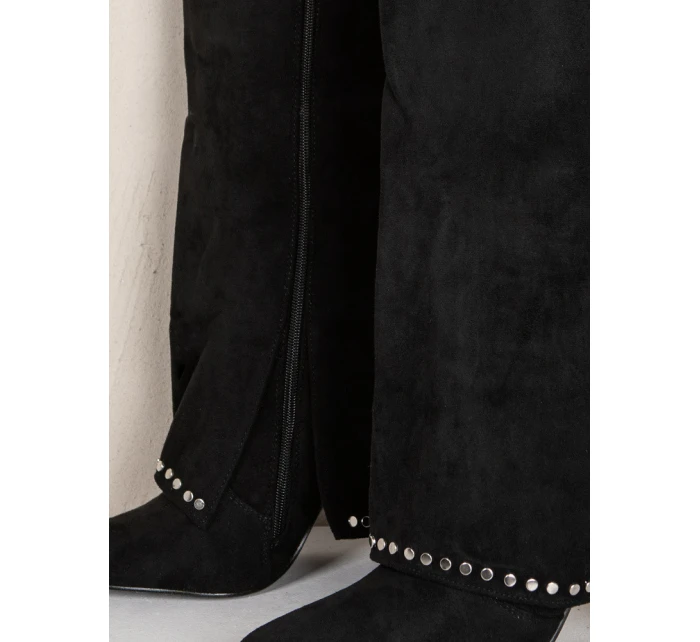 Dámské semišové černé kozačky Dstreet model 21995554 - FashionStreet