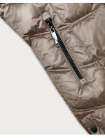 Dlhá zimná bunda s kapucňou S'west v béžovej farbe (B8198-12)