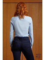 Women Halenka s dlouhým rukávem white model 22499718 - NEOBLU Women Halenka s dlouhým rukávem white model 22499718 - NEOBLU