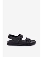 Pánské Kožené Sandály Big Star model 21693048 Černé - Big Star Shoes