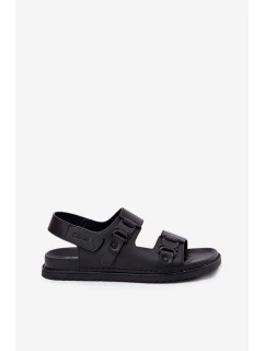 Pánské Kožené Sandály Big Star model 21693048 Černé - Big Star Shoes