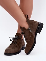 Dámske kožené topánky Vinceza 89151 Khaki