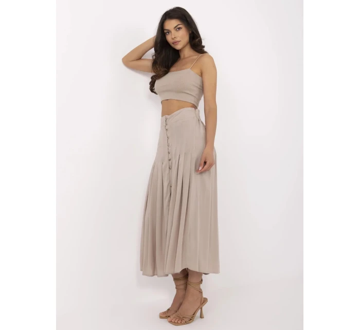 Spódnica model 21116728 ciemny bezowy - FPrice