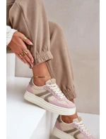 Dámske tenisky s pleteným vzorom na platforme viacfarebné Lesida