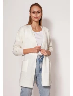 Sveter na gombíky PA013 krémový - MKM Sveter na gombíky PA013 krémový - MKM