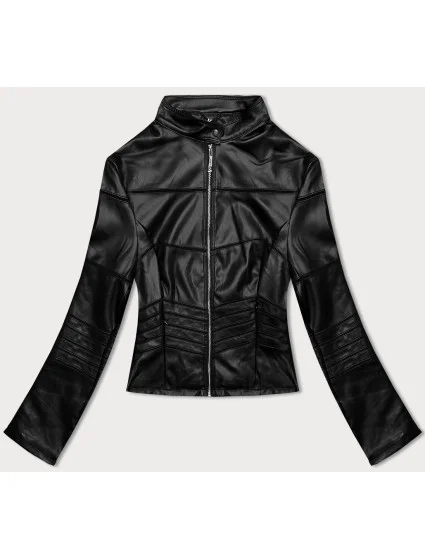 Černá dámská bunda ramoneska s vsadkami model 19012736 - J.STYLE