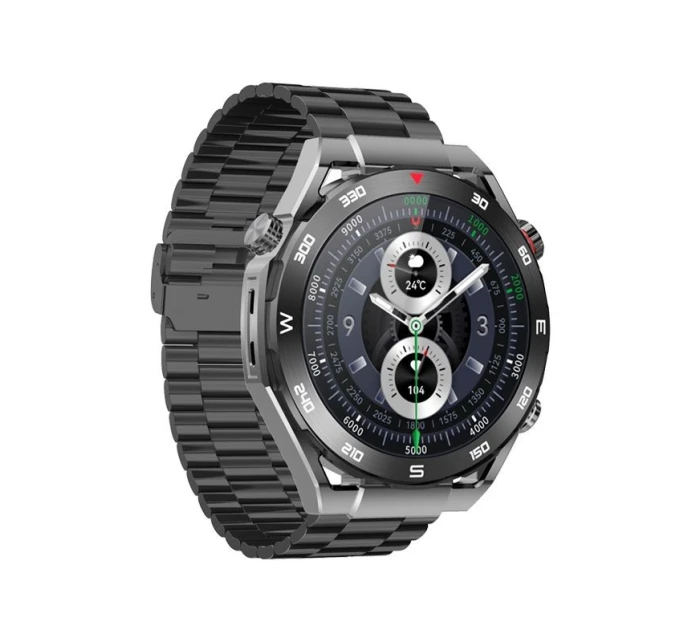 + černý silikonový řemínek + černá ekokůže model 21805547 - VELTORI + černý silikonový řemínek + černá ekokůže model 21805547 - VELTORI