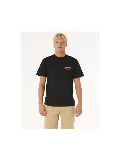 Tričko RIP CURL Surf Revival Ding Repair Tee, čierne Tričko RIP CURL Surf Revival Ding Repair Tee, čierne