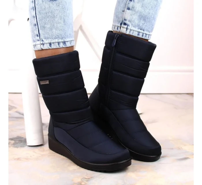 Dámske vysoké snehové topánky W EVE436B navy blue - Novinky Dámske vysoké snehové topánky W EVE436B navy blue - Novinky