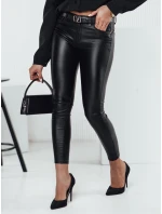 Dámské kalhoty z voskované kůže black Dstreet model 21982405 - FashionStreet