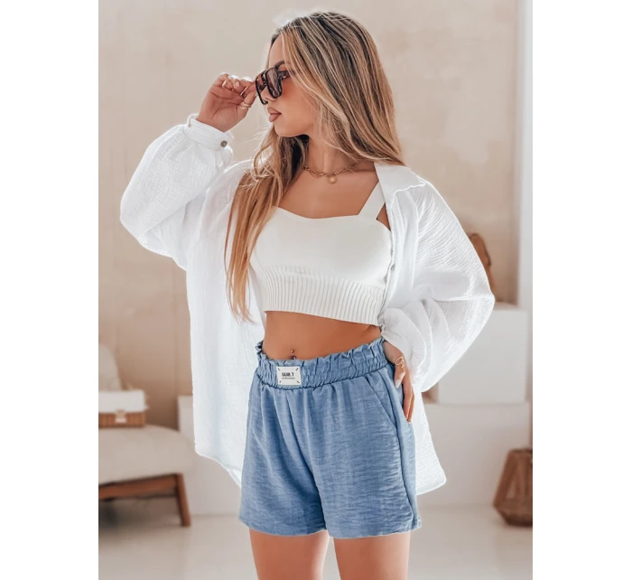 Dámske šortky OWN STYLE modré FashionStreet SY0452 Dámske šortky OWN STYLE modré FashionStreet SY0452