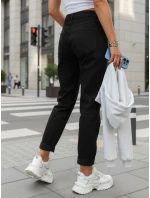 Dámske džínsy s vysokým pásom mom fit black FashionStreet UY2868