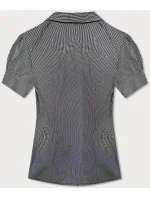 Tmavě modrá halenka s límečkem model 18493739 - Forget me not FASHION Tmavě modrá halenka s límečkem model 18493739 - Forget me not FASHION