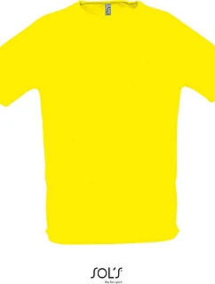 SOL'S Sporty Pánske športové tričko s raglánovými rukávmi 25.1939 lemon