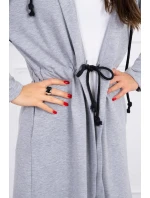 Dlhší zadný plášť sivý