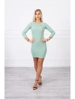 Šaty s ozdobnými gombíkmi tmavo mätové Šaty s ozdobnými gombíkmi tmavo mätové