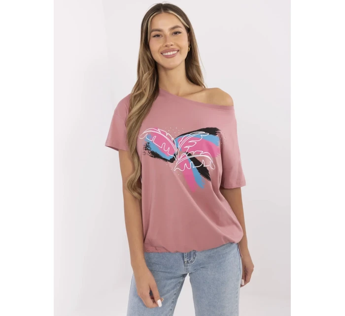 T shirt CLM TS model 21121840 ciemny różowy - FPrice