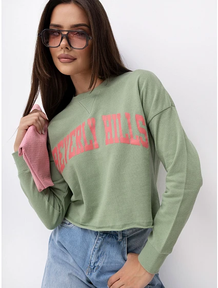 Bluza model 22340802 pistacjowy - FPrice Bluza model 22340802 pistacjowy - FPrice