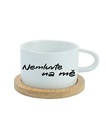 NEMLUVTE NA MĚ – biely hrnček Makronka 200 ml NEMLUVTE NA MĚ – biely hrnček Makronka 200 ml