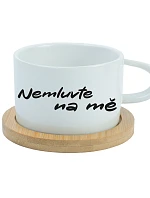NEMLUVTE NA MĚ – biely hrnček Makronka 200 ml