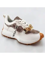 Biele športové topánky s retiazkou (N-205)