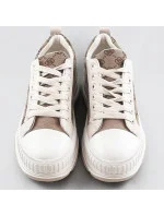 Svetlo béžové tenisky trampky s vyššou podrážkou (S067) Svetlo béžové tenisky trampky s vyššou podrážkou (S067)