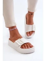 Dámské Pěnové Žabky Na Platformě S Big Star Bílé model 21654884 - Big Star Shoes