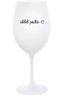 ÚKLID POČKÁ - bílá sklenice na víno 350 ml